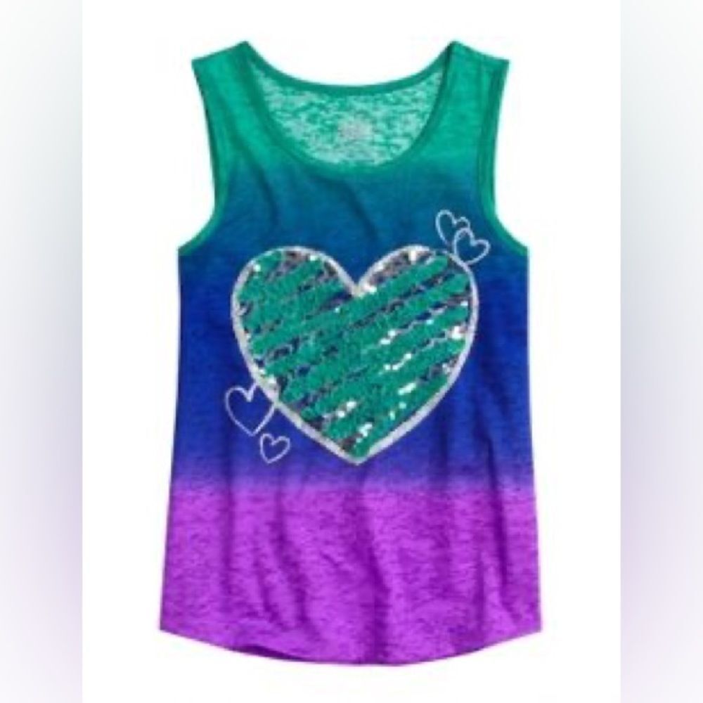 4/$30 Justice Top Girls Blue Green Purple Silver Glitter Sequin Size 18 Junior